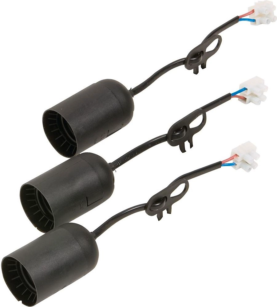 Патрон подвесной OBI Е27 черный с проводом 3 шт