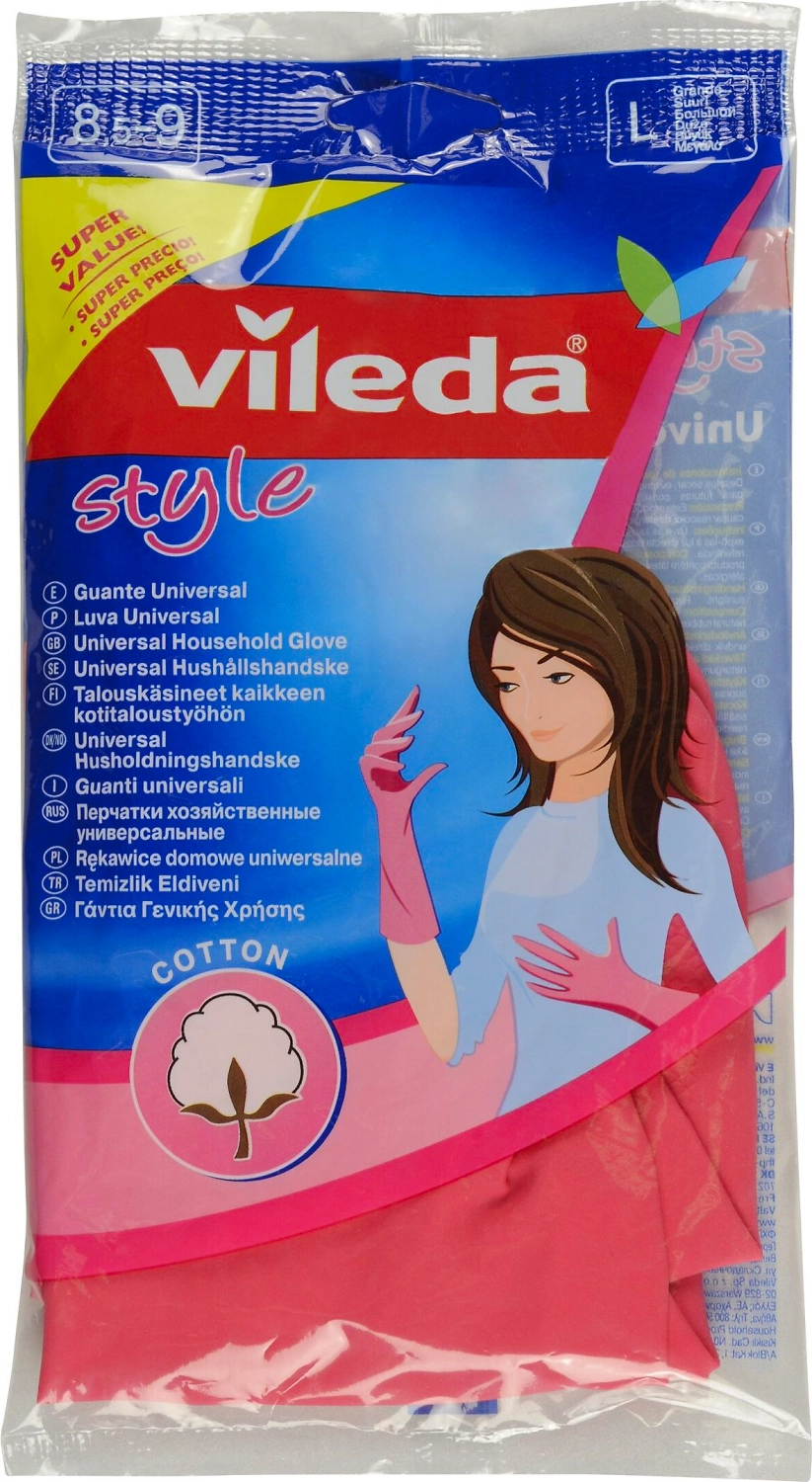 Перчатки влагозащитные Vileda Style L