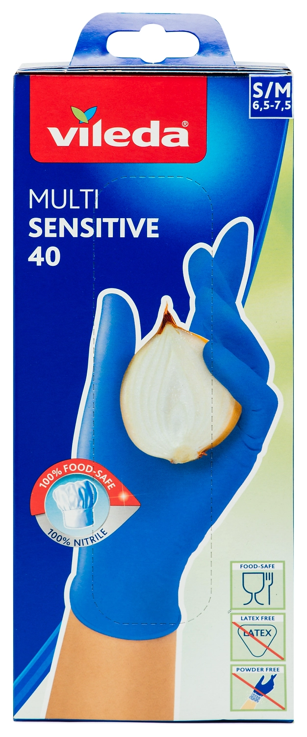 Перчатки хозяйственные Vileda Multi Sensitive S-M