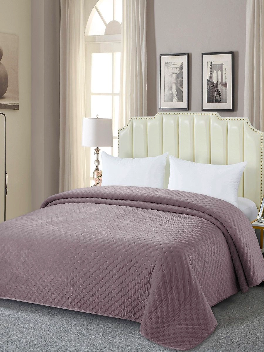 Покрывало Romance велюр сиреневое 220х240 см