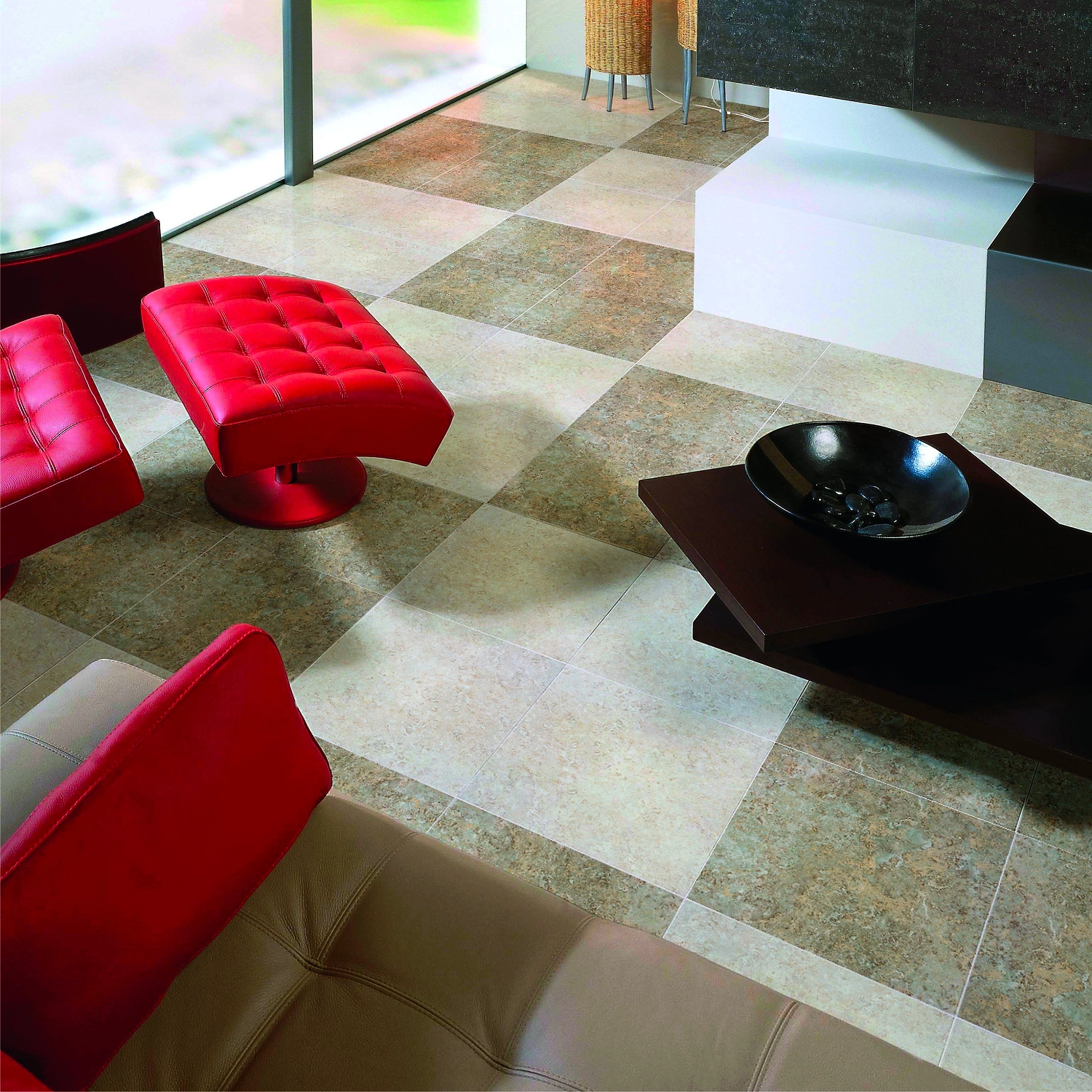 Керамогранит Керамин Раполано мрамор бежевый 40х40 см