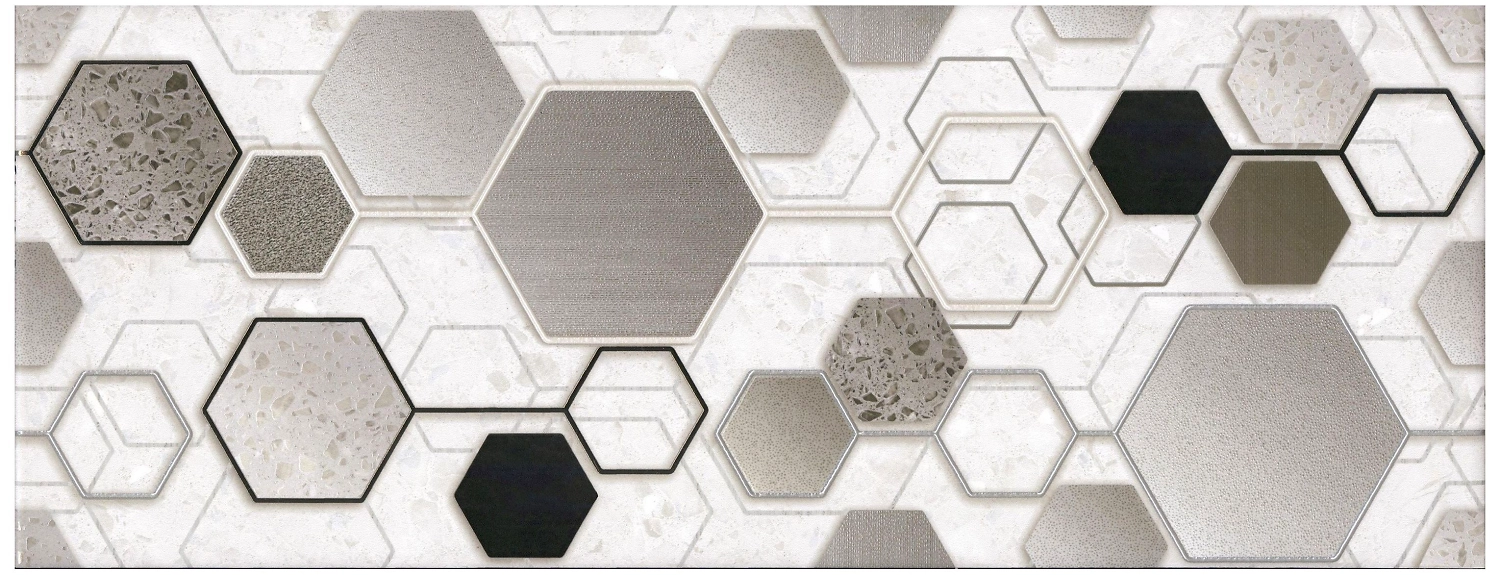 Декор InterCerama Techno серый 60х23 см