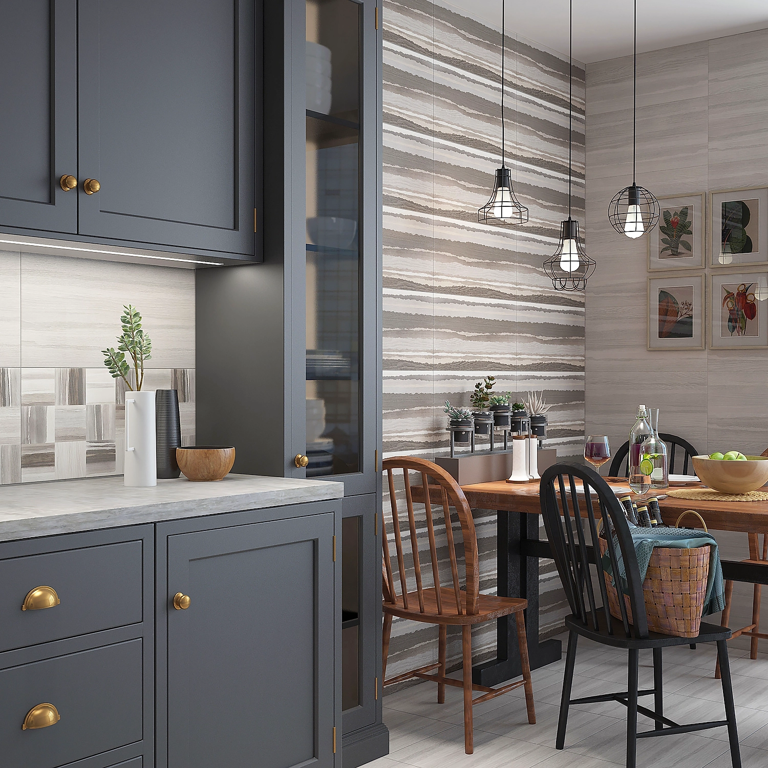 Керамический декор Керамин Ванкувер коричневый 60х30 см