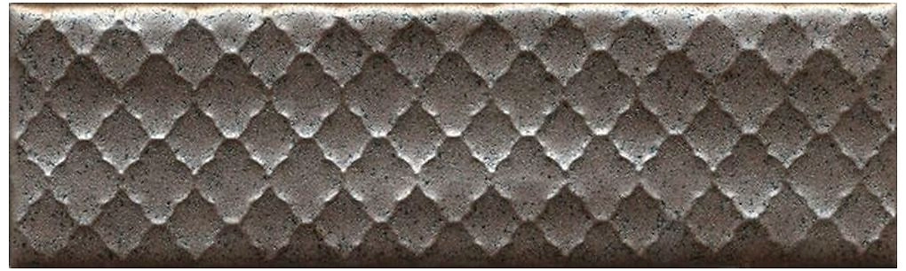 Декор KERAMA MARAZZI Тезоро орнамент коричневый 28,5х8,5 см
