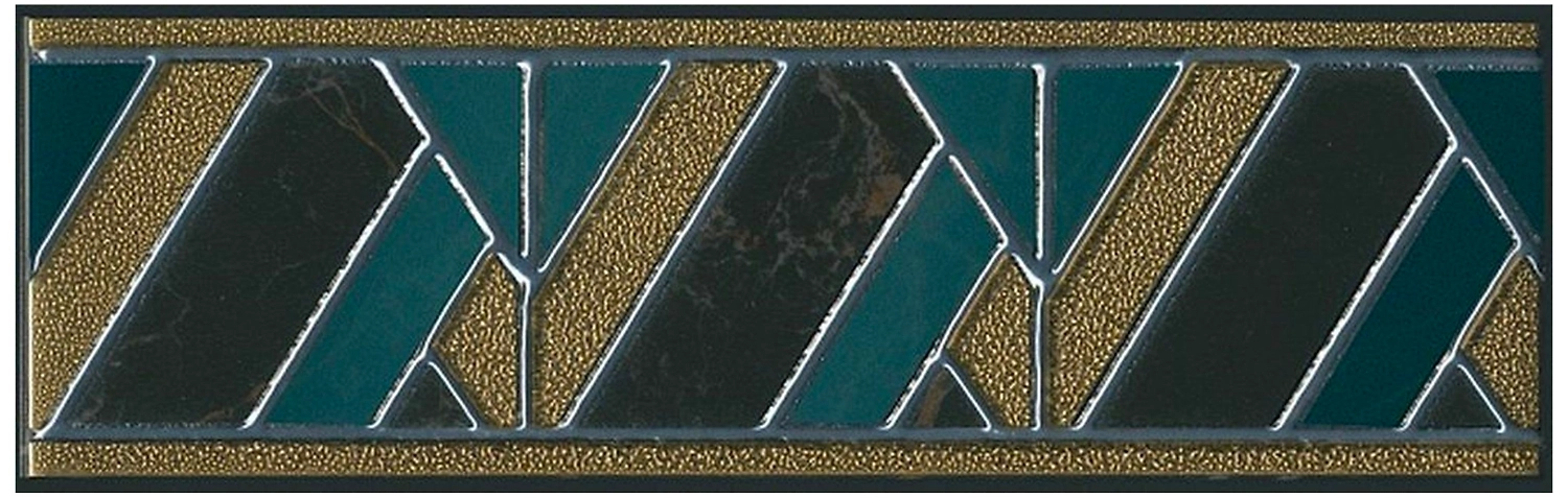 Бордюр KERAMA MARAZZI Алькала черный 20х6,3 см