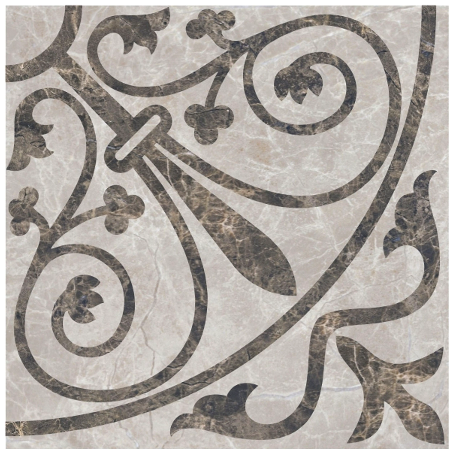 Керамогранит Керамин Эллада камень бежевый 40х40 см