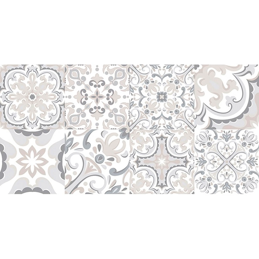 Керамическая плитка НЕФРИТ-КЕРАМИКА Лорена серая 40x20 см