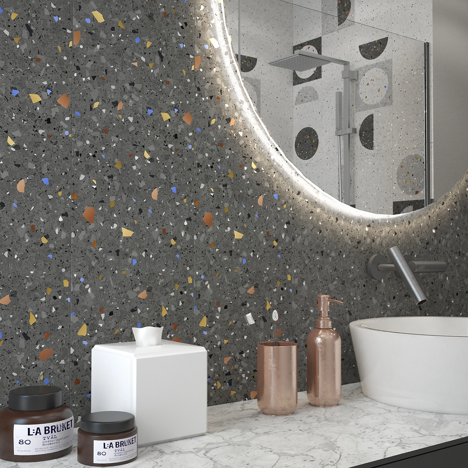 Керамическая плитка Керамин Мари Эрми темно-серая 75x25 см