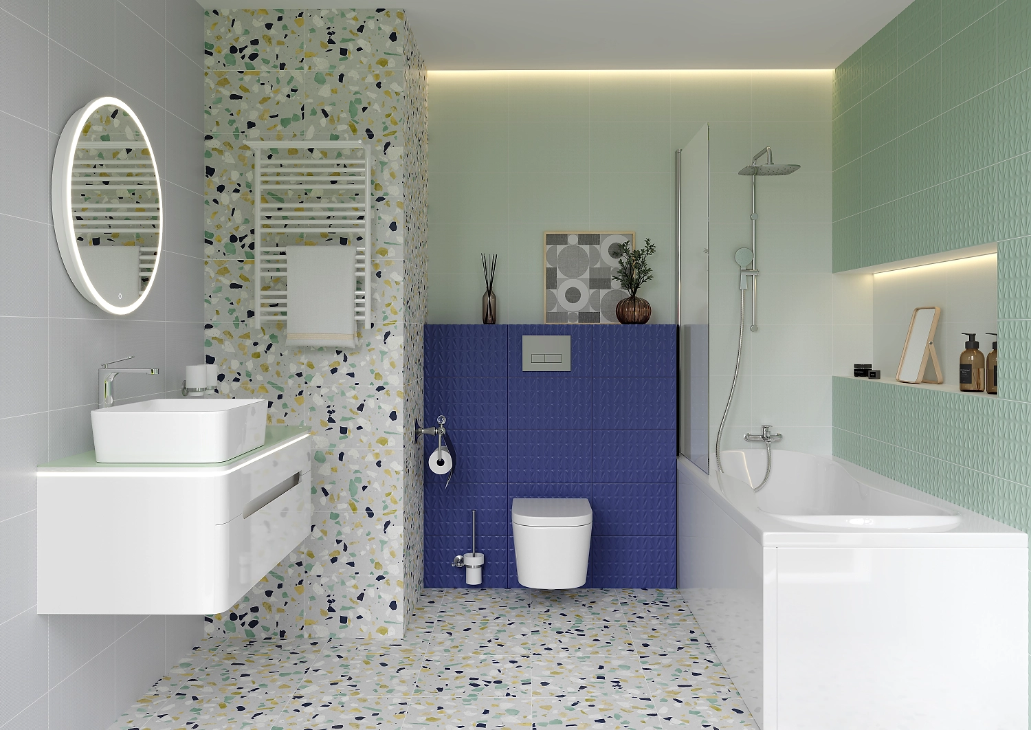 Керамогранит Unitile Life Конфети микс 40x40 см