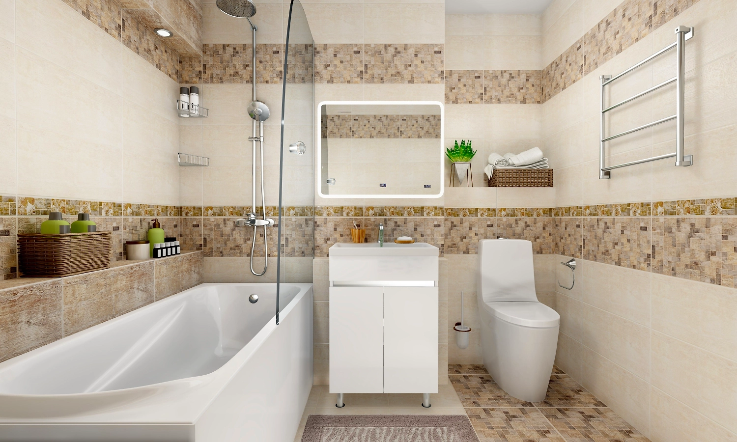 Керамическая плитка НЕФРИТ-КЕРАМИКА Тоскана коричневая 38,5х38,5 см