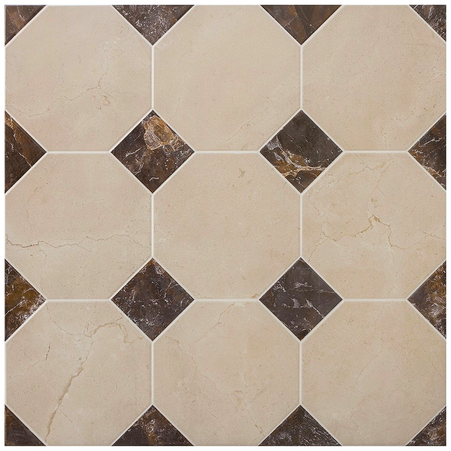 Керамическая плитка напольная Click Ceramika Imagine камень бежевая 45х45 см