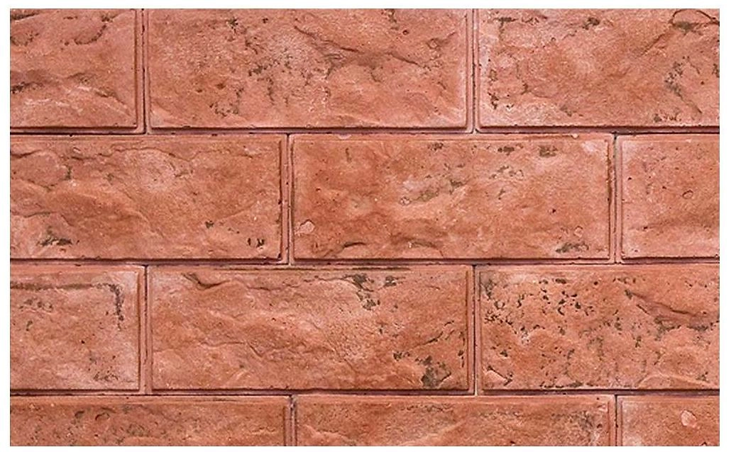 Гипсоцементная плитка Casa Vaga Скала кирпич красно-черная 21х8,5 см