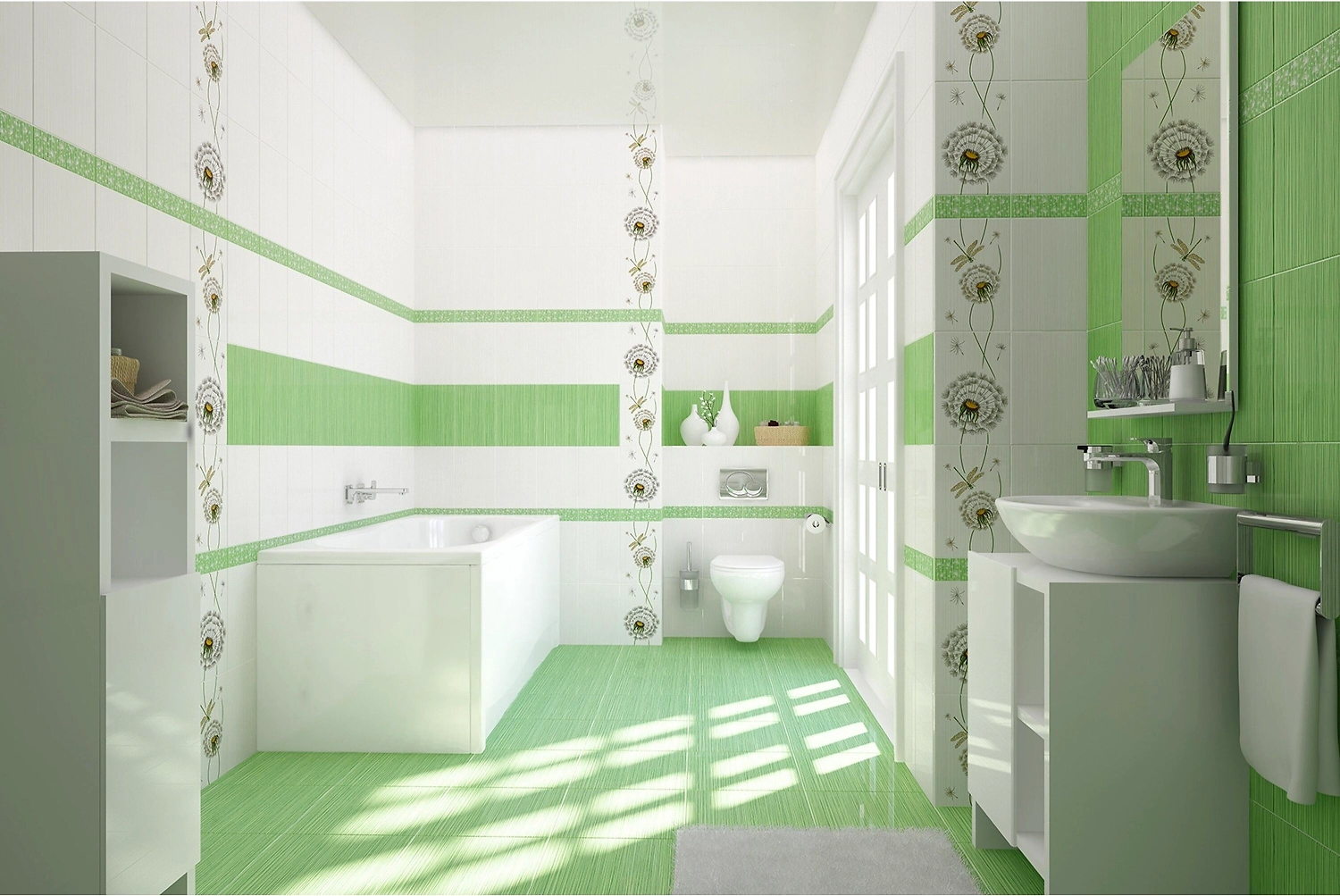 Бордюр Cersanit Light зеленый 20х6 см