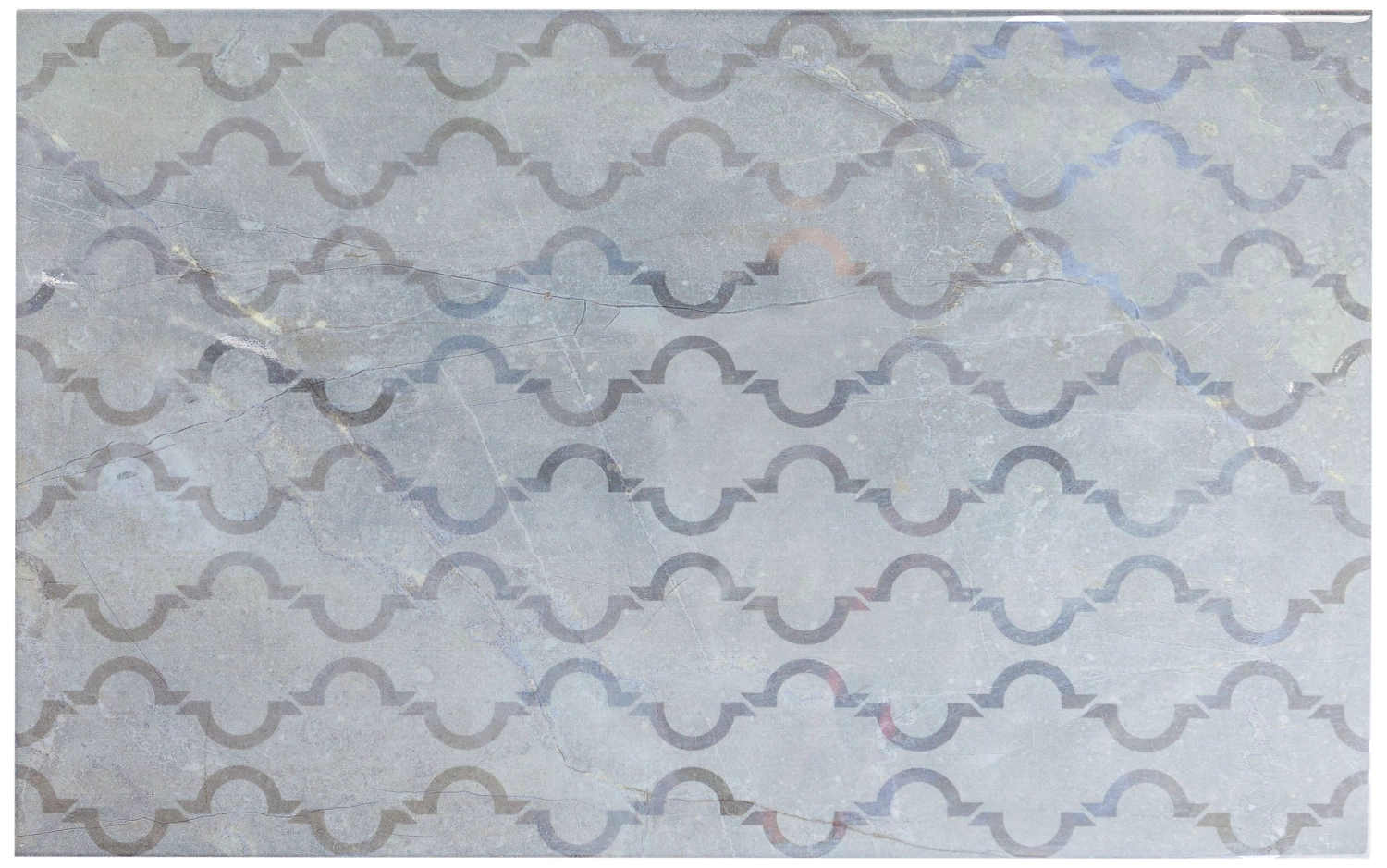 Декор Terracotta Middle Age Quatrefoil черный узор 40х25 см