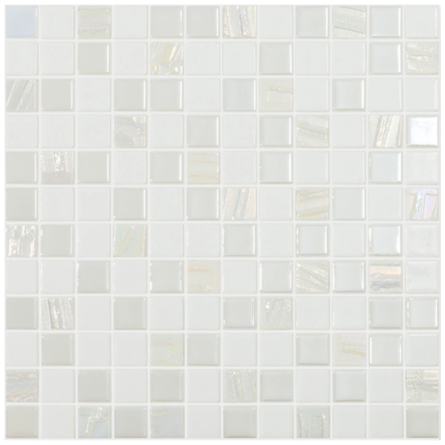 Стеклянная мозаика VIDREPUR Astro белая 31,7х31,7 см