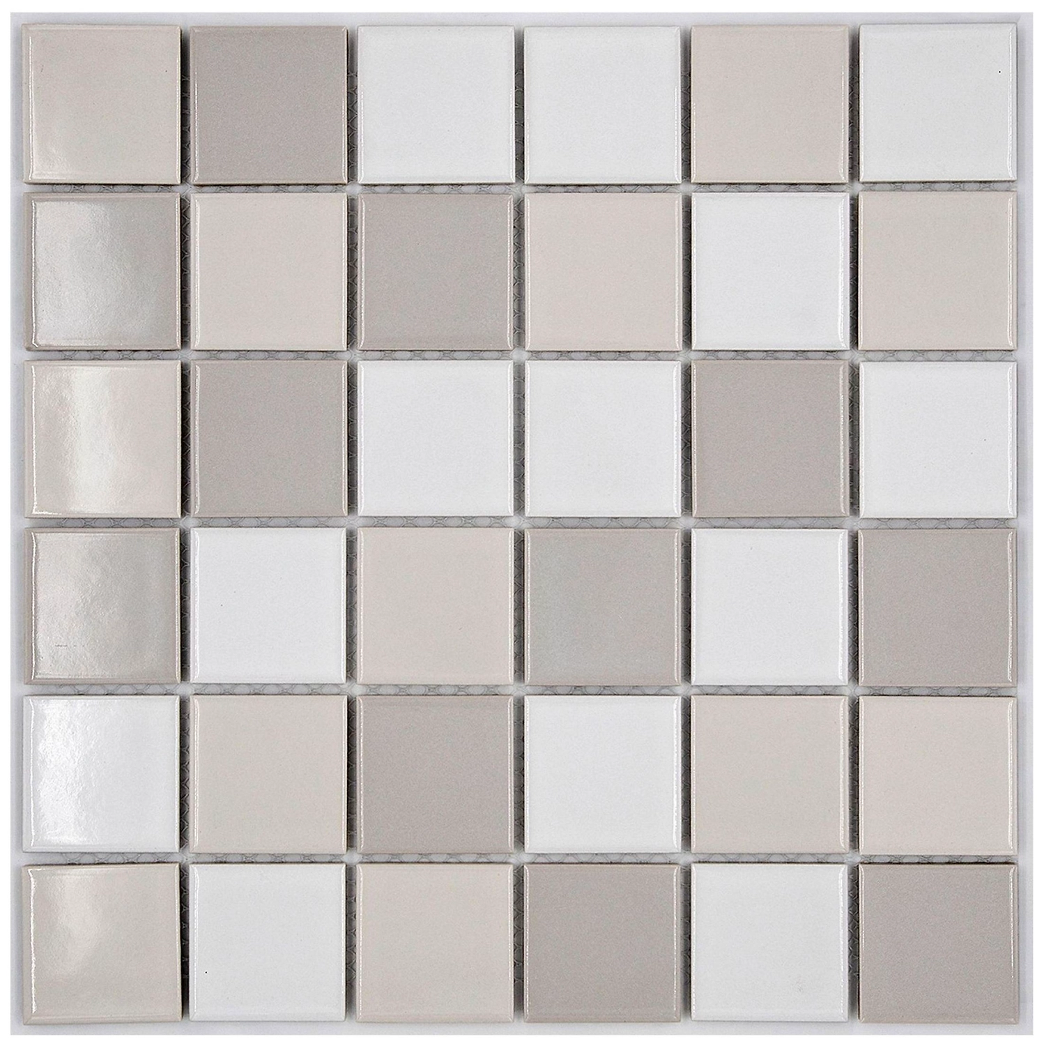 Керамическая мозаика StarMosaic Homework mix серая 30,6х30,6 см