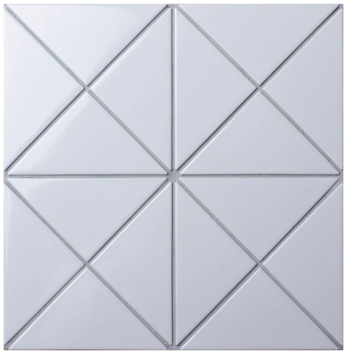 Керамическая мозаика StarMosaic Triangolo белая 26,3х26,3 см