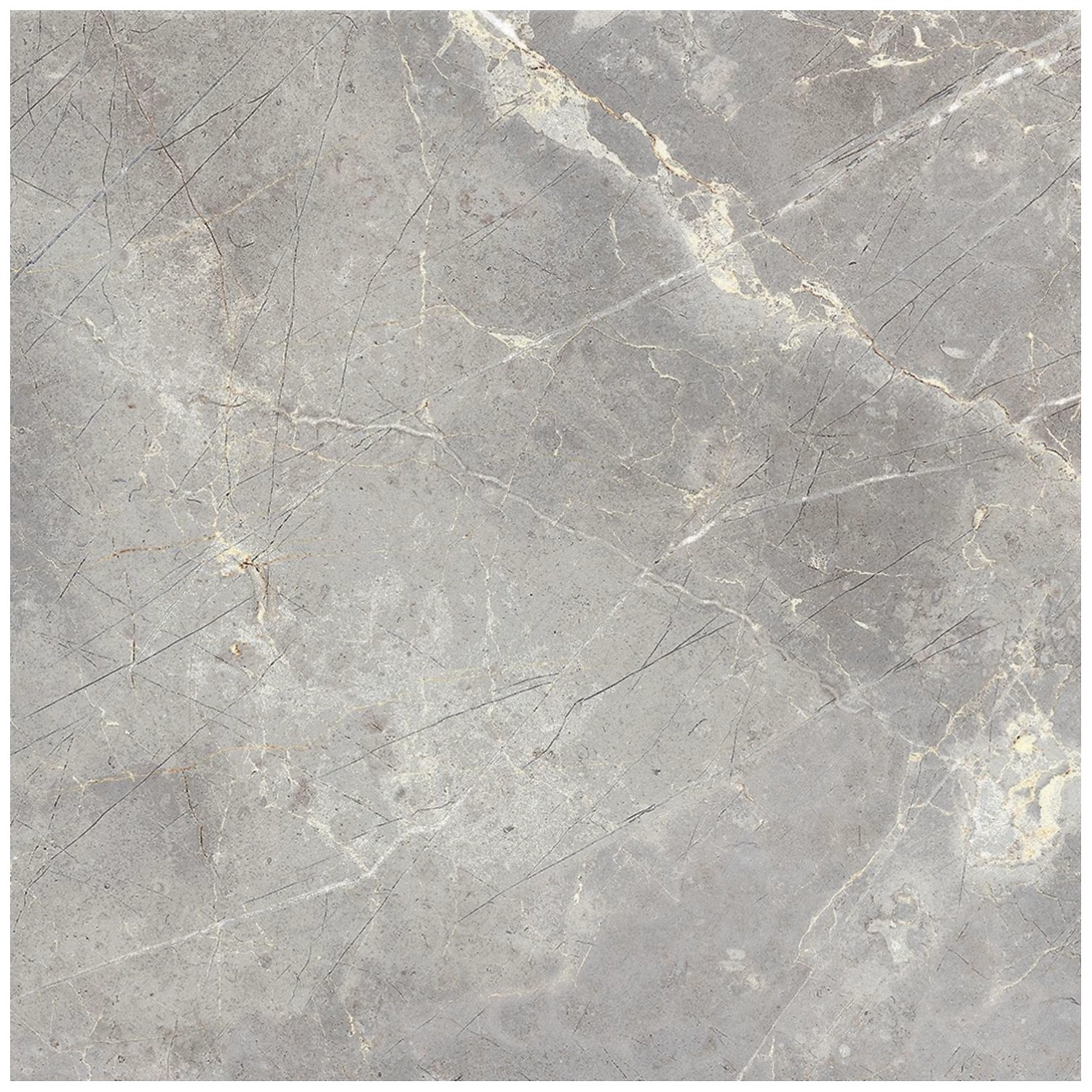 Керамогранит ColiseumGres Impero Tiberio мрамор серый 45,5х45,5 см