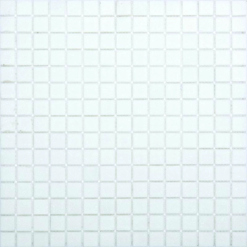 Стеклянная мозаика белая 32,7х32,7 см
