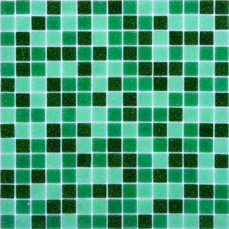 Стеклянная мозаика зеленая 32,7х32,7 см