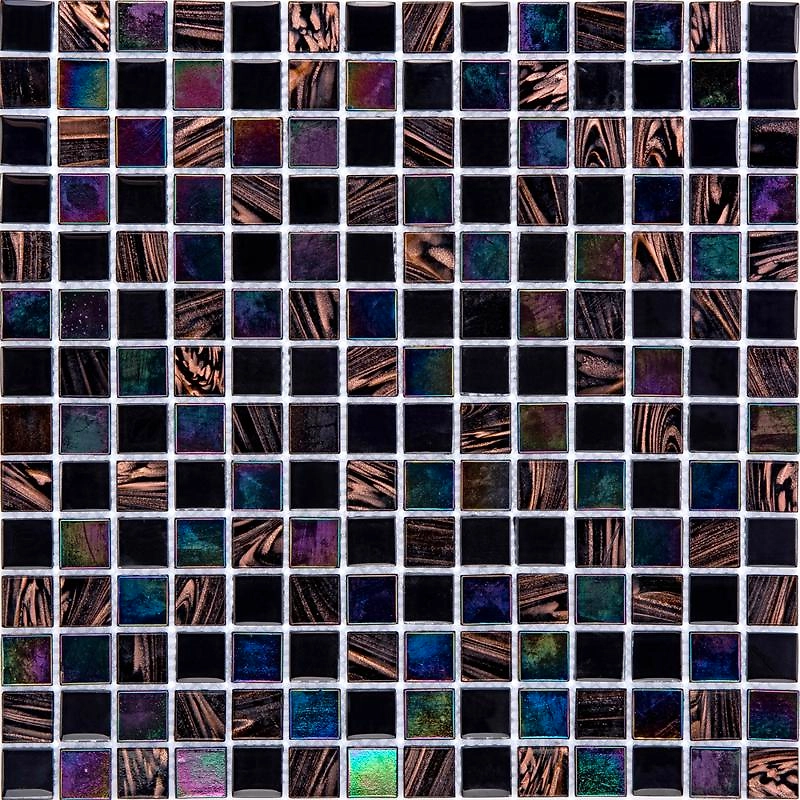 Стеклянная мозаика бронзовая 30,6х30,6 см