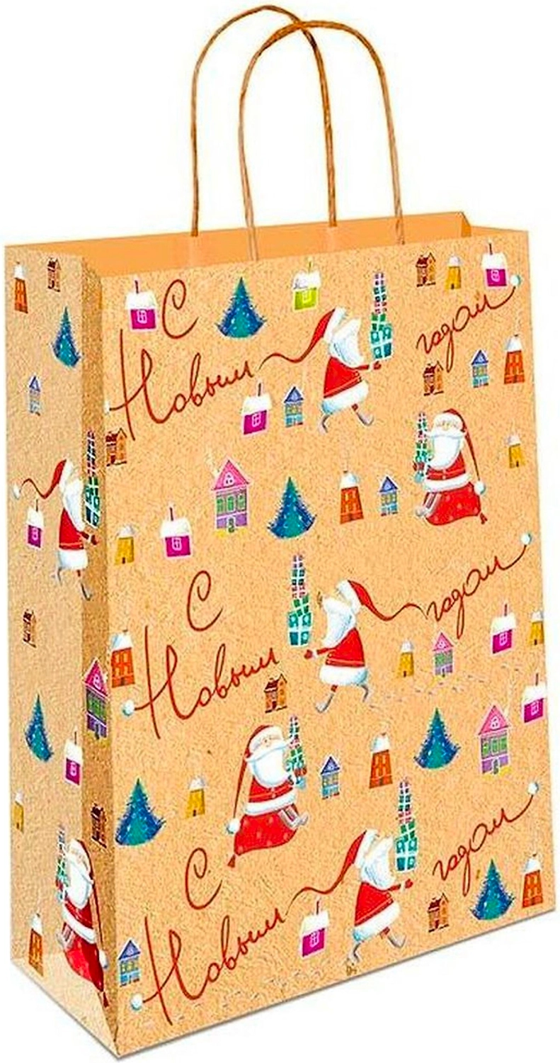 Подарочный пакет Арт и Дизайн С Новым годом 18х10х22,3 см