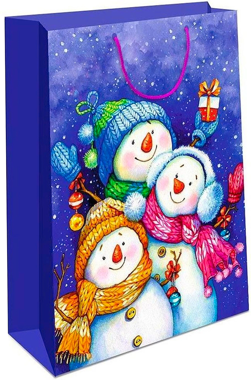 Подарочный пакет Арт и Дизайн С Новым годом 11,5х6,5х14,5 см