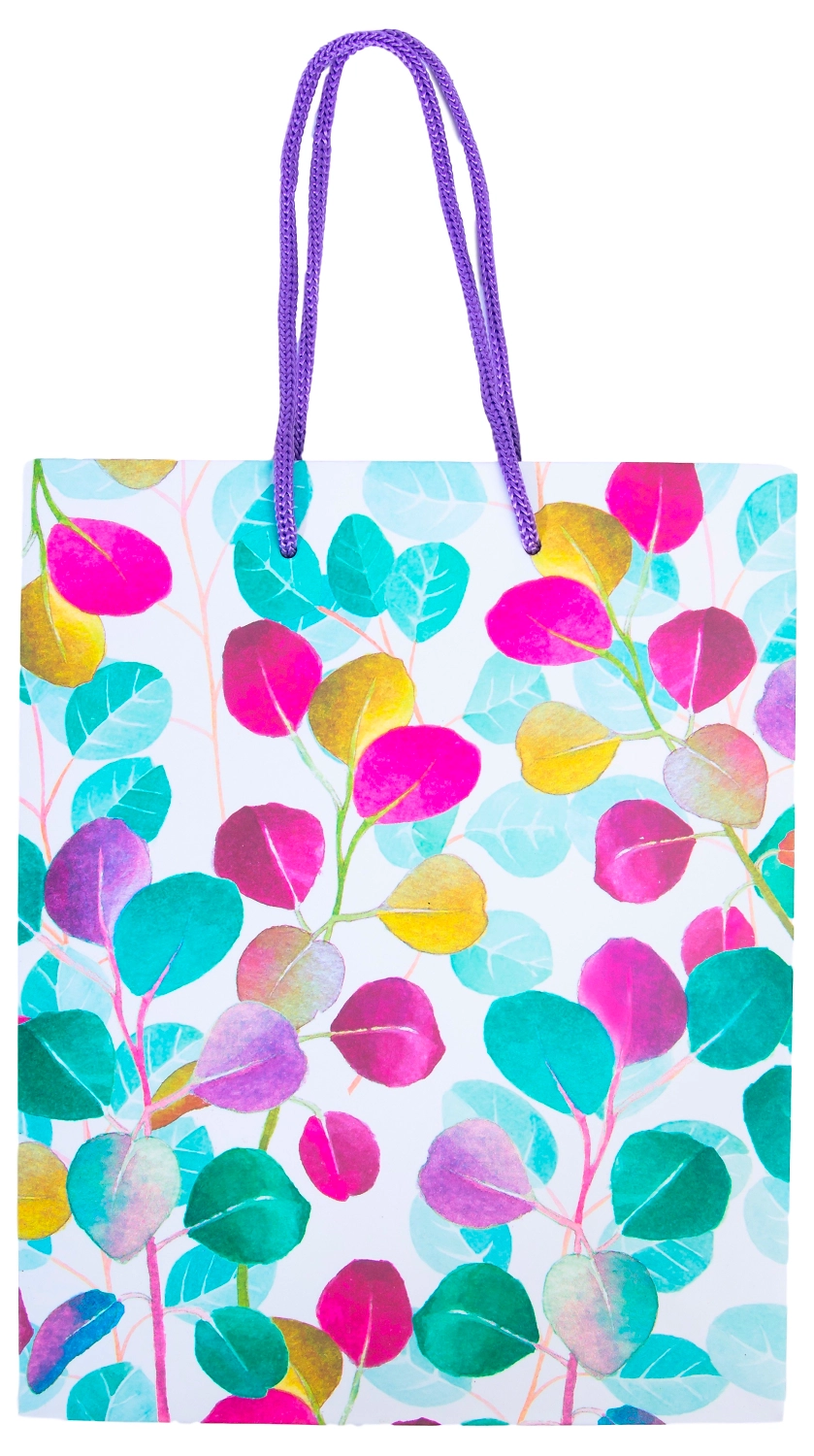 Подарочный пакет Арт и Дизайн Цветы 17,8х9,8х23 см в ассортименте