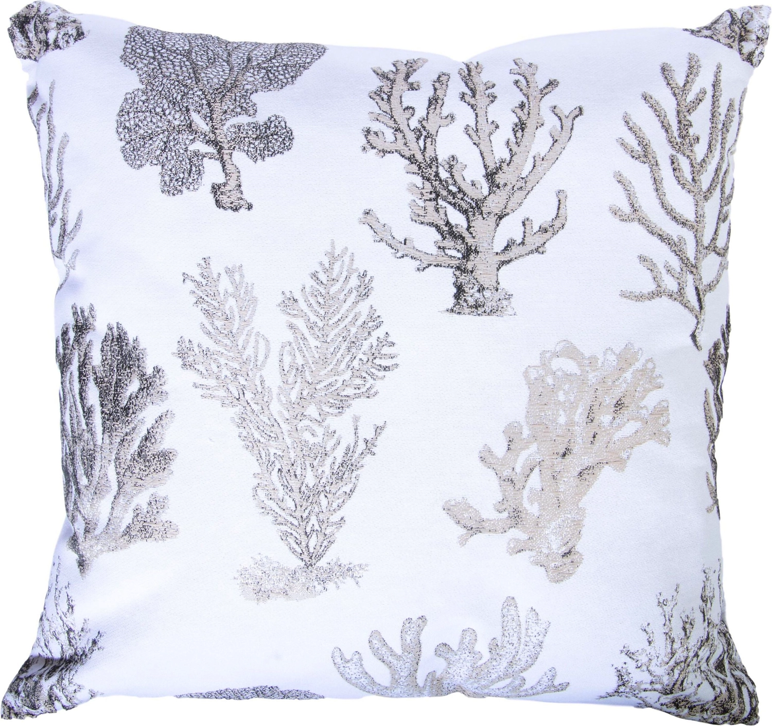 Подушка декоративная Эскар Actinia 40х40 см бежево-серая