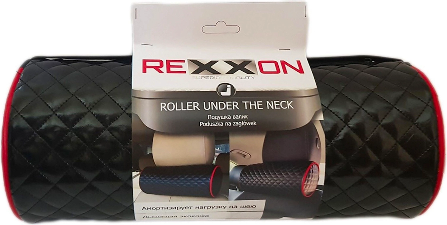 Подушка дорожная REXXON Валик гречневая лузга 32х13 см черная