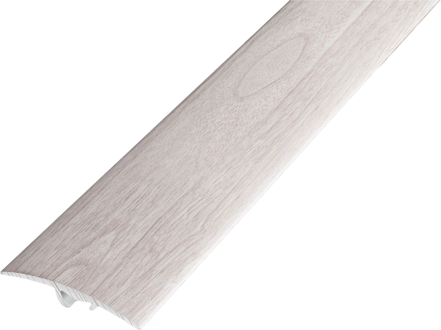 Порог разноуровневый ЛУКА ПР 06 1800.106 ясень белый алюминий 1800х41 мм