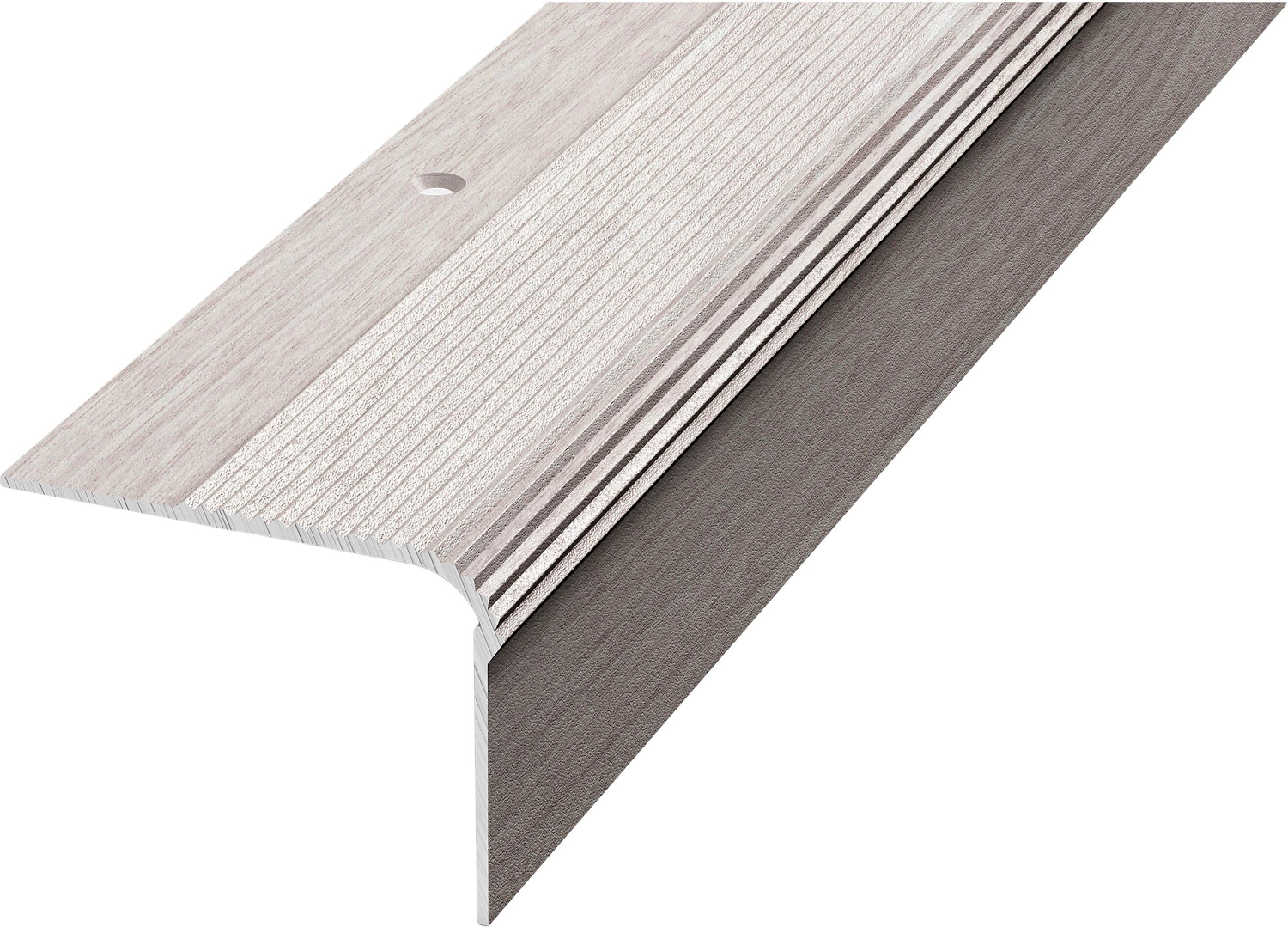 Уголок ЛУКА ПУ 02 900.106 ясень белый алюминий 900х54 мм