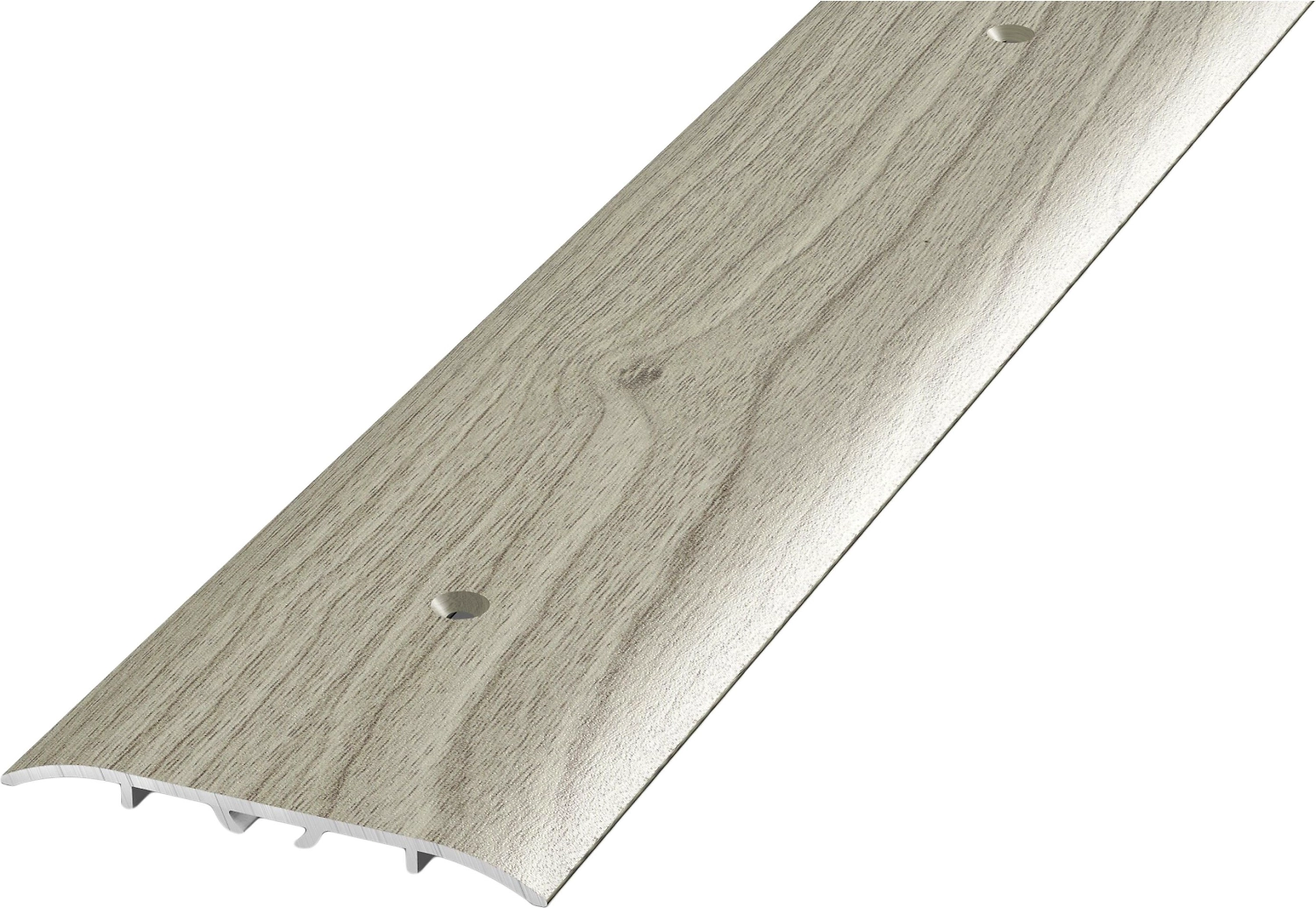 Порог одноуровневый ЛУКА ПС 07-1 900.R195 серебристая сосна алюминий 900х60 мм