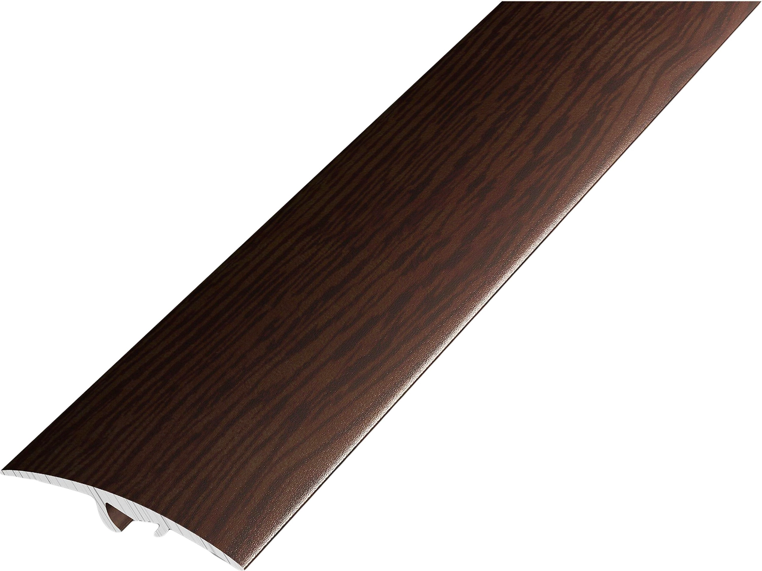 Порог разноуровневый ЛУКА ПР 06 1800.095 дуб венге алюминий 1800х41 мм