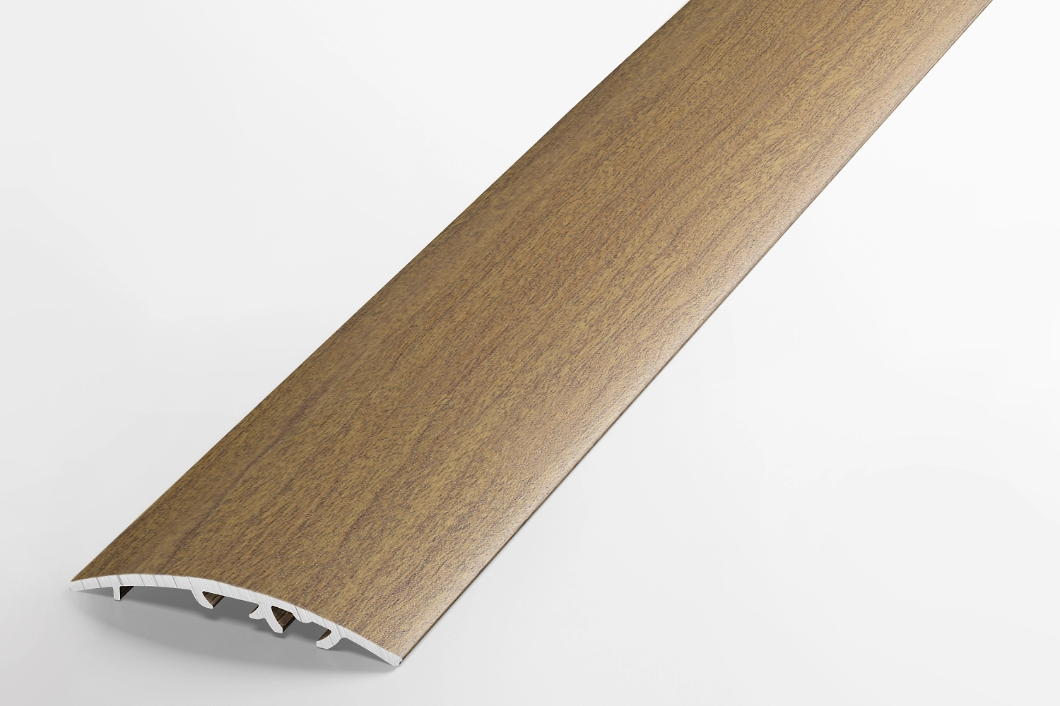 Порог одноуровневый ЛУКА ЛР 50 Дуб престиж алюминий 1800x50 мм