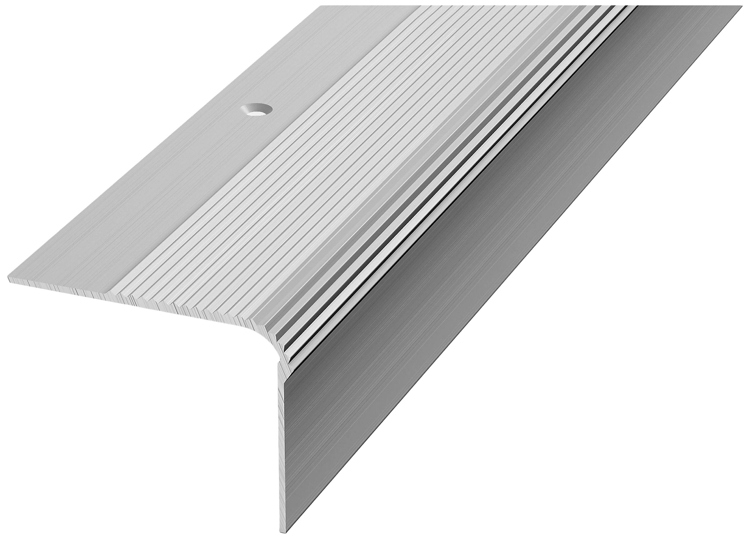 Порог угловой ЛУКА ПУ 02 Анод Серебро алюминий 900х54 мм