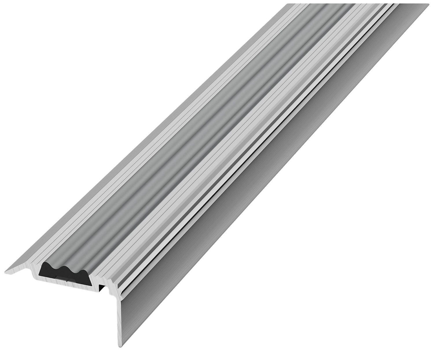 Порог угловой ЛУКА ПУ 07-1 Анод Серебро алюминий 1800х35 мм