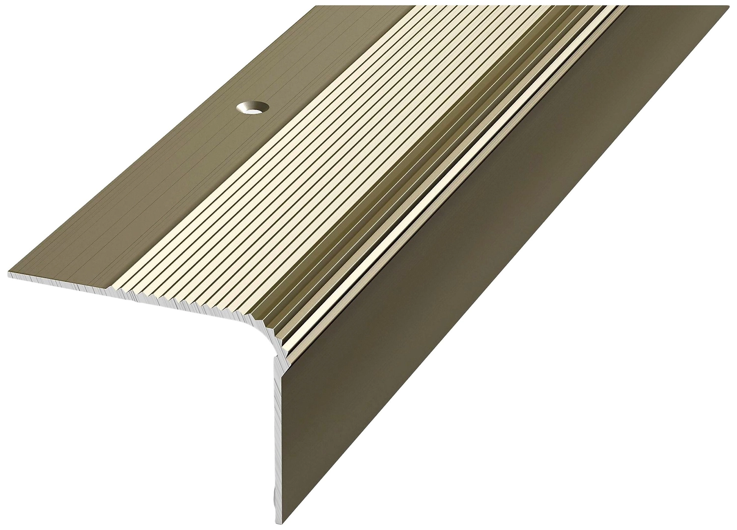 Порог угловой ЛУКА ПУ 02 Анод шампань алюминий 1800x54 мм