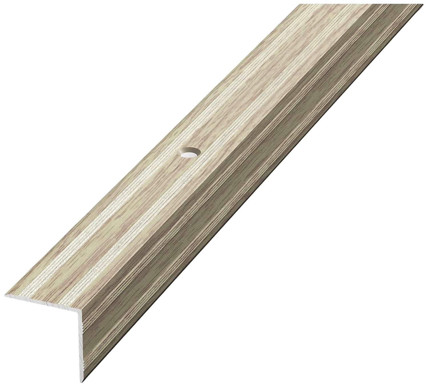 Порог угловой ЛУКА ПУ 05 Дуб беленый алюминий 900x20 мм