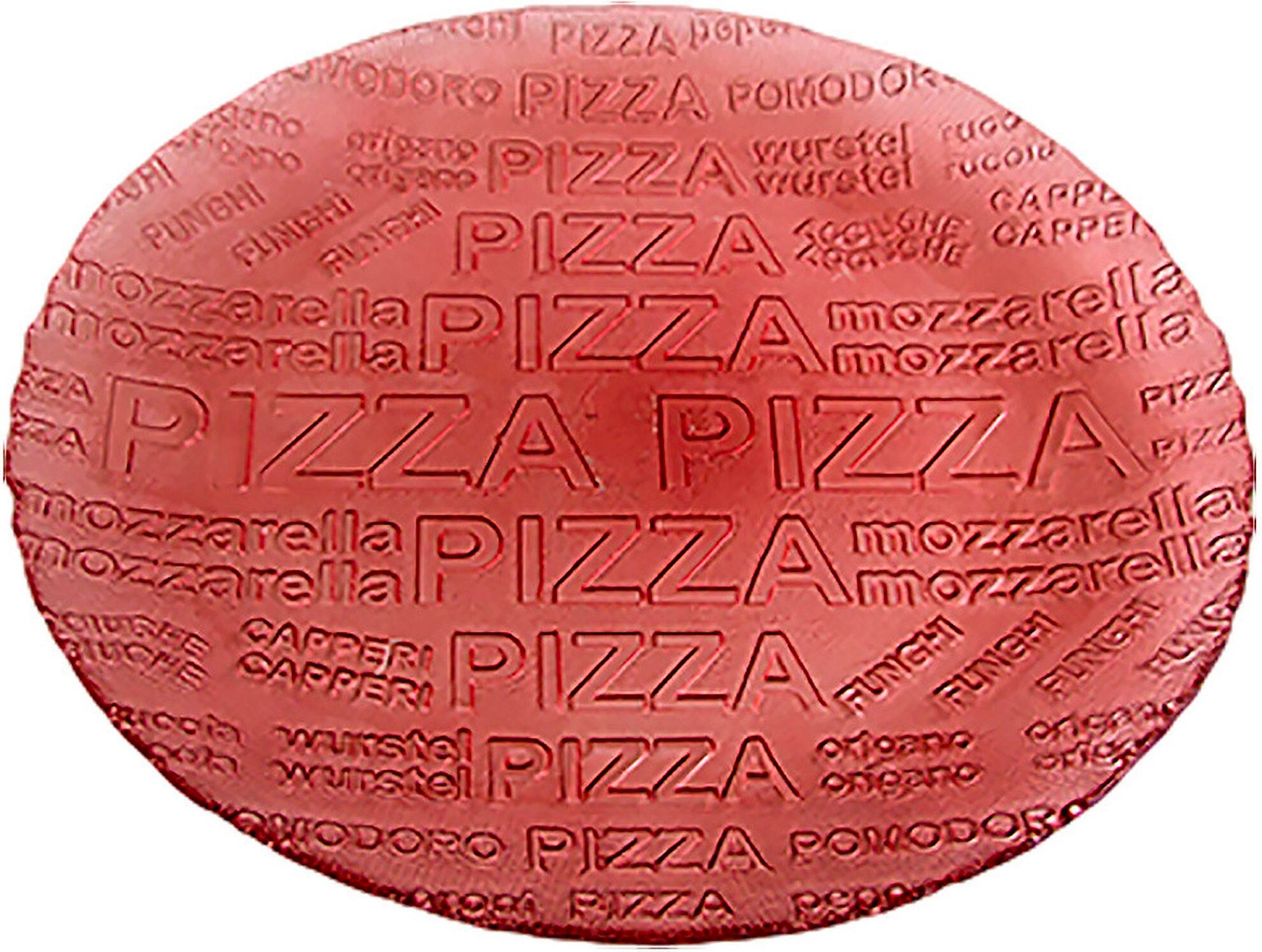 Блюдо сервировочное NiNaGlass Пицца 35 см стекло красный