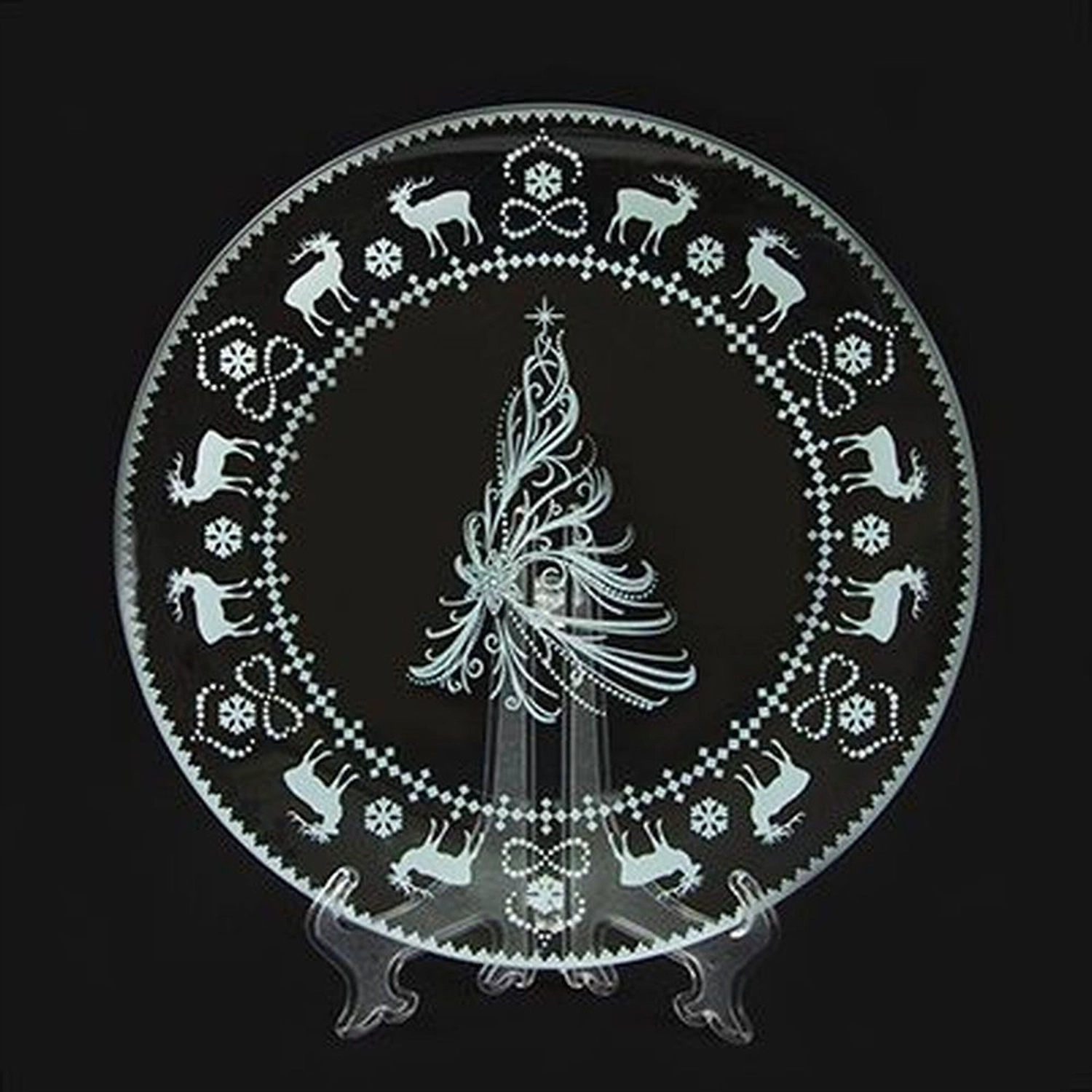 Тарелка обеденная NiNaGlass 30 см стекло прозрачный