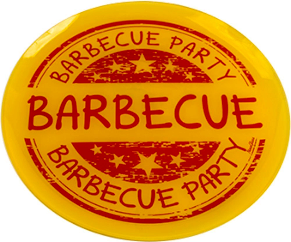 Тарелка обеденная NINA GLASS 30 см стеклянная желтый/красный