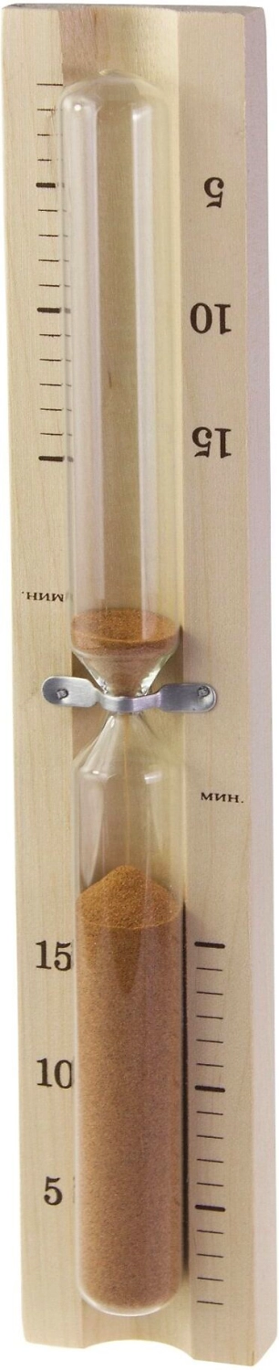 Песочные часы PROFFI дерево и стекло 31,5 см 15 минут