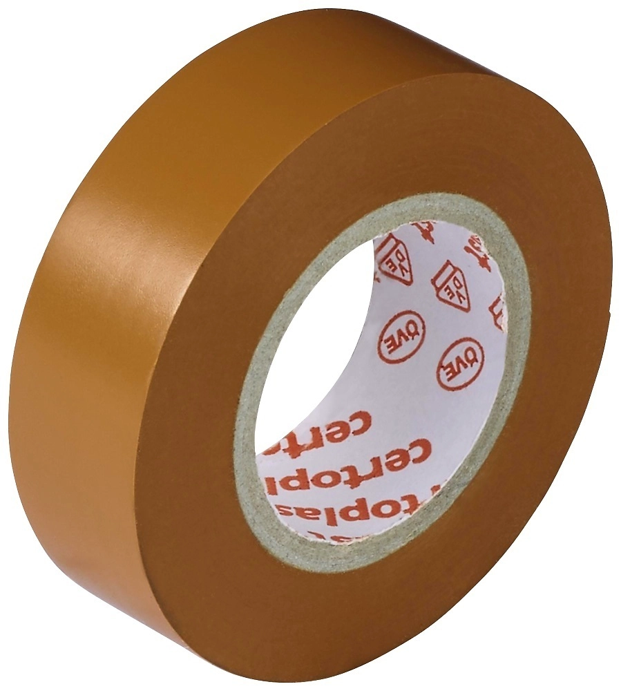 Изолента OBI ПВХ 15 мм коричневая 1000 см