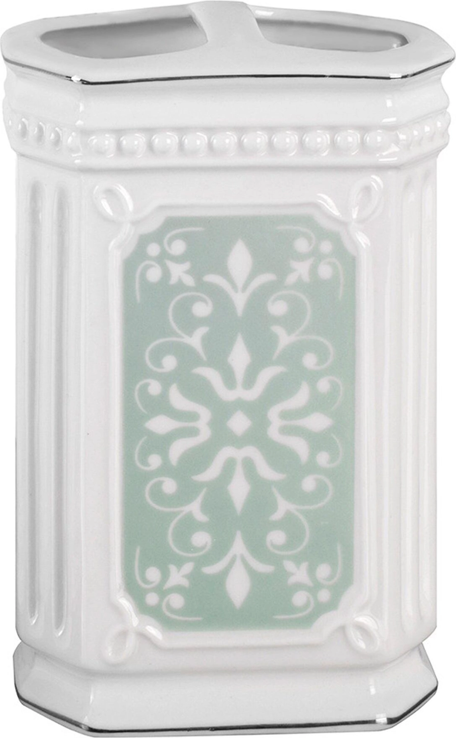 Стакан для зубных щеток WESS Hermitage бело-зеленый