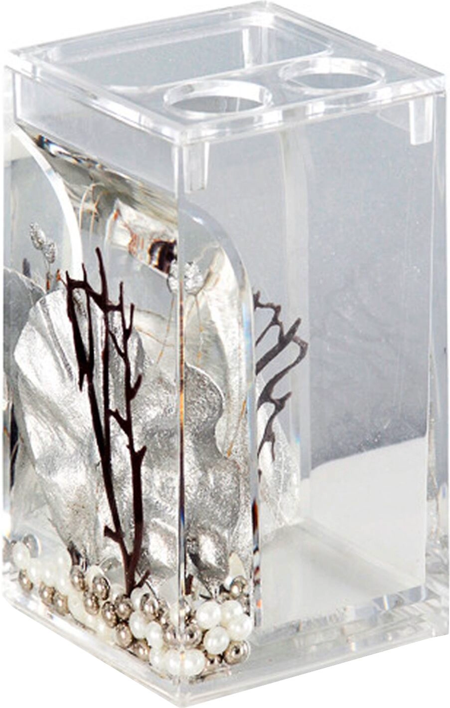 Стакан для зубных щеток Verran Silven металлик 