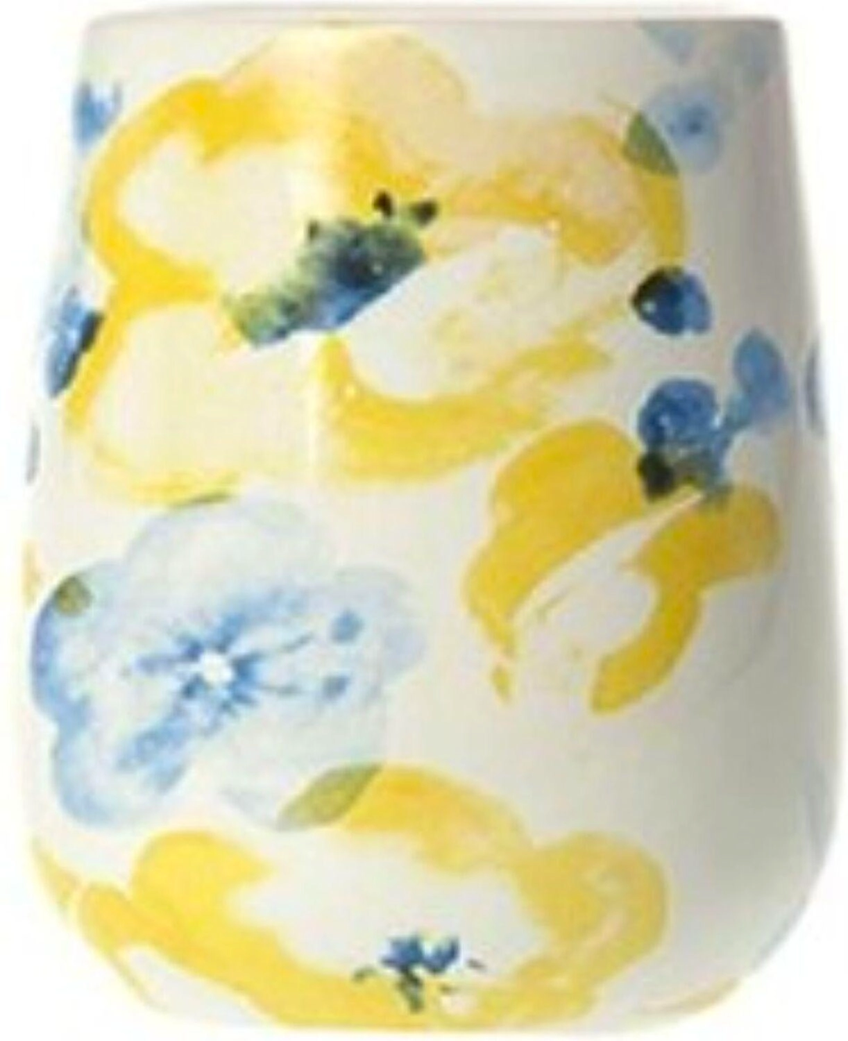 Стакан бело-желтый