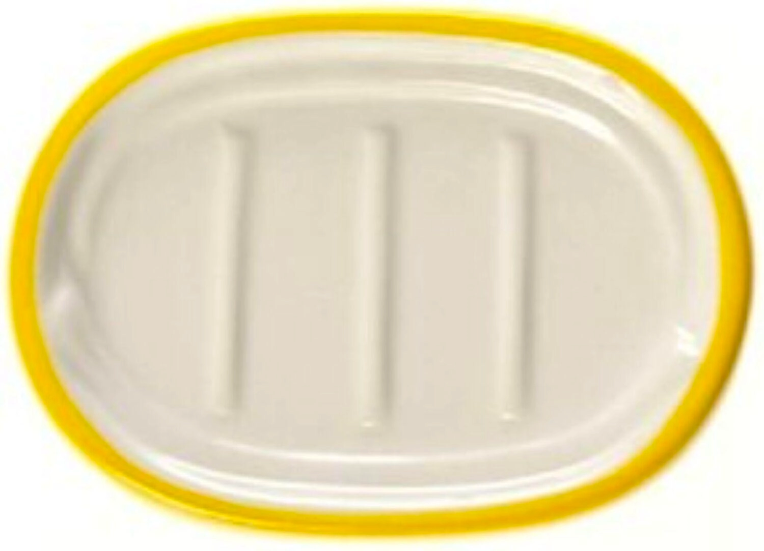 Мыльница бело-желтая