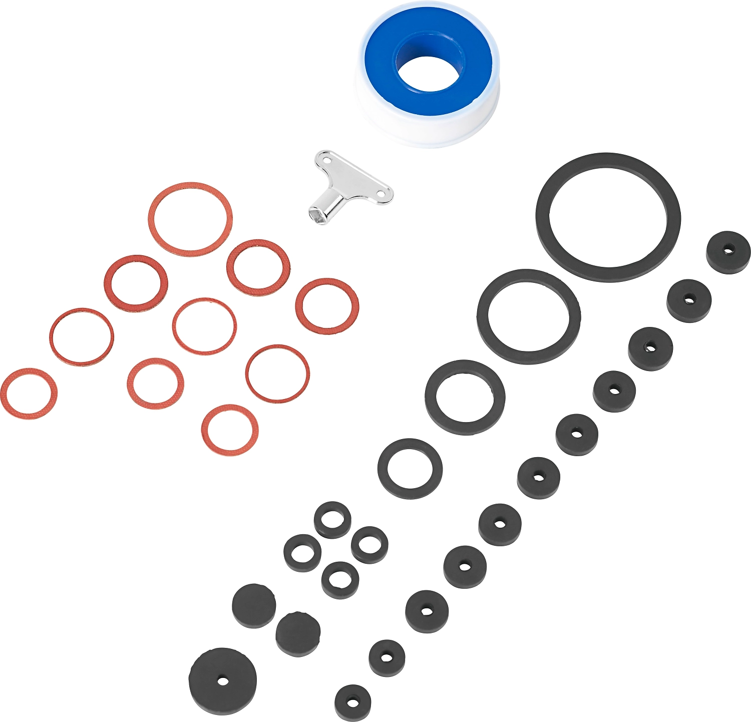 Прокладка уплотнительная резиновая LUX-TOOLS 34 шт