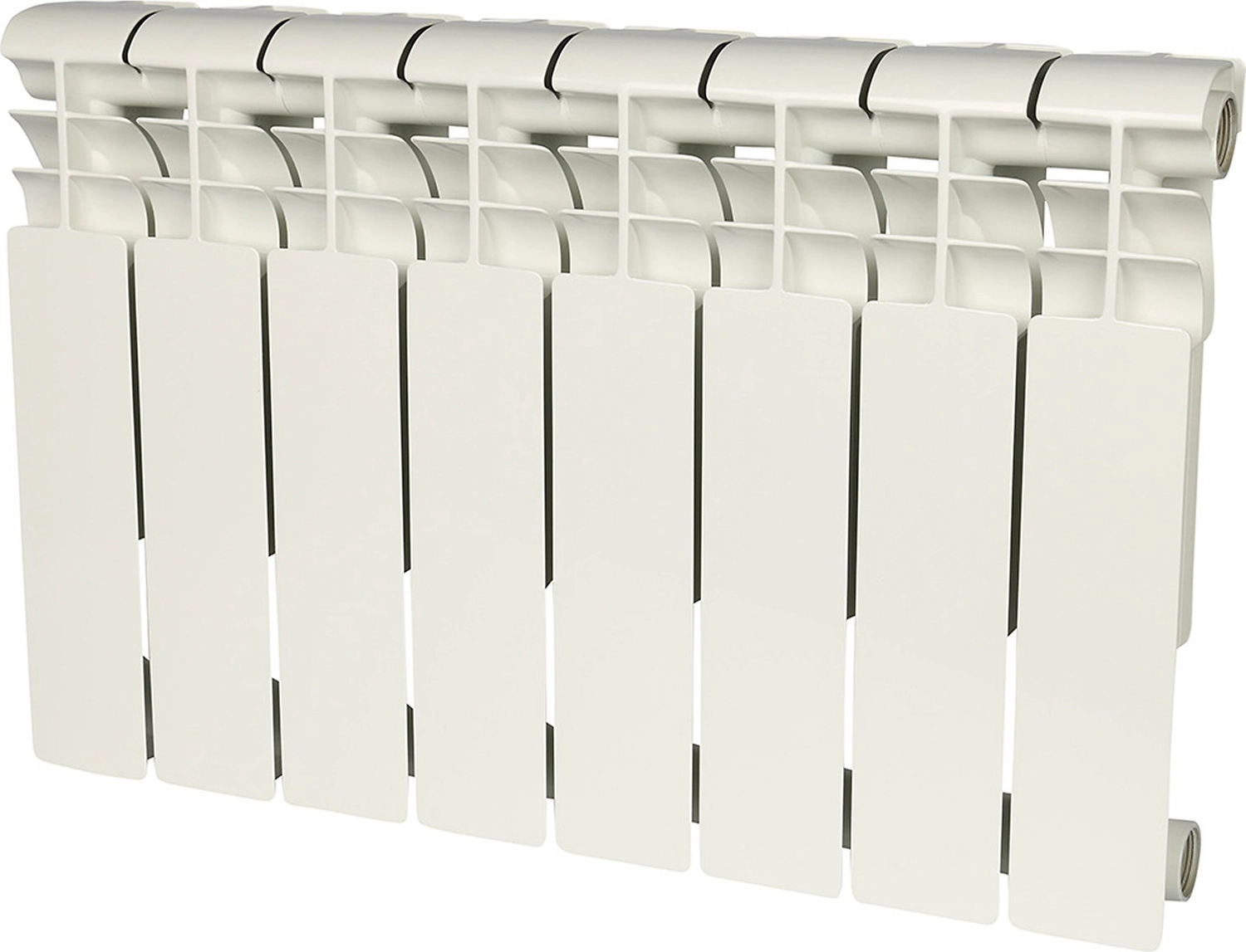 Радиатор секционный алюминиевый ROMMER Profi 350 боковое подключение 8 секций